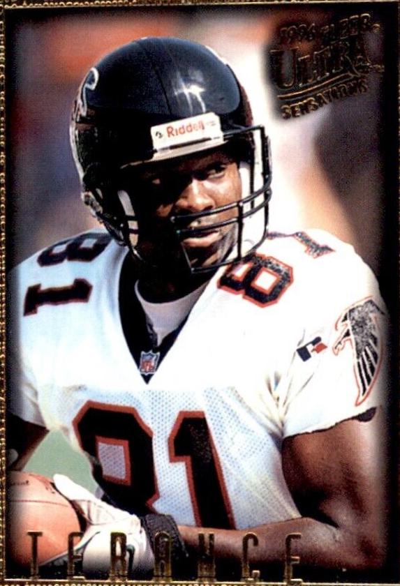 Terance Mathis #5 Football Cards 1996 Ultra Sensations