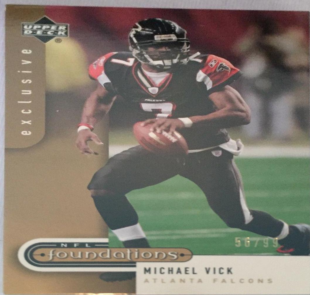 Michael Vick #4 Football Cards 2005 Upper Deck Foundations