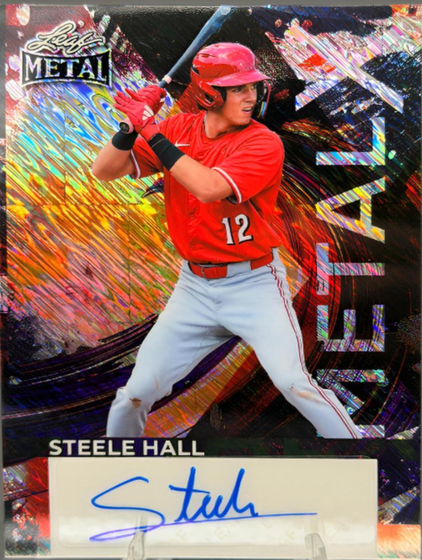 Steele Hall #MX-SH2 2026 Leaf Metal X Autograph Baseball