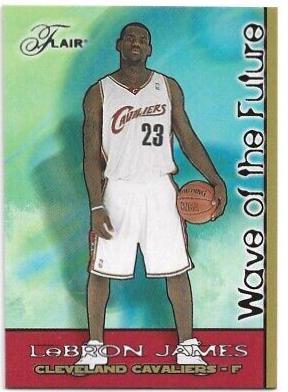 LeBron James #1 Basketball Cards 2003 Flair Wave of the Future