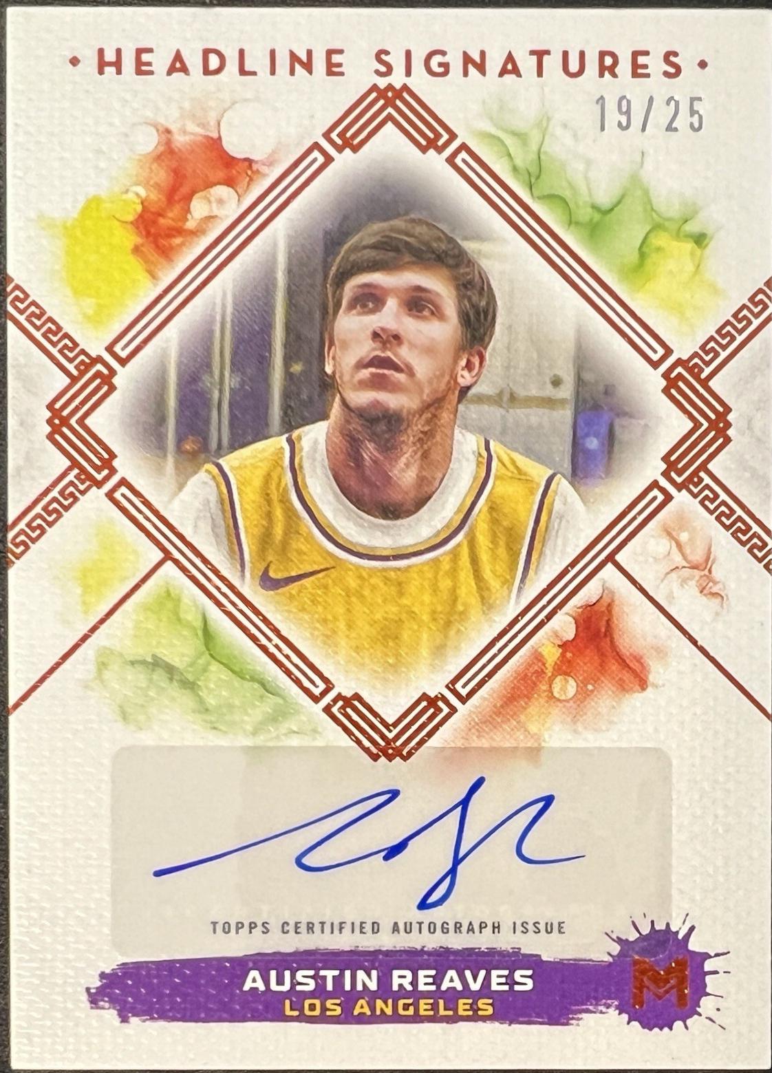 Austin Reaves #HS-AR Basketball Cards 2023 Topps Motif Headline Signatures