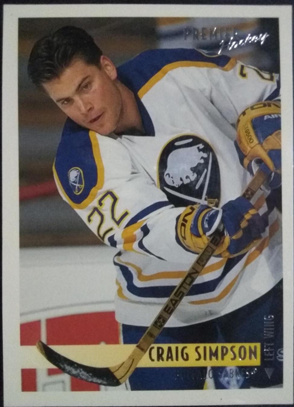 Craig Simpson #349 Hockey Cards 1994 Topps Premier