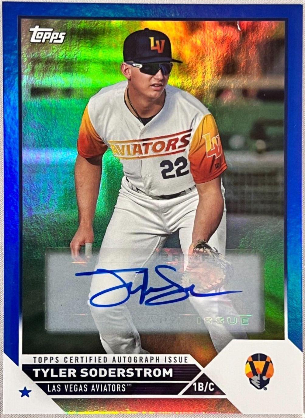 Tyler Soderstrom [Autograph Blue] #PD-28 Prices | 2023 Topps Pro Debut ...