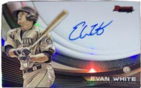 Evan White #MA-EW Baseball Cards 2017 Bowman's Best Monochrome Autograph