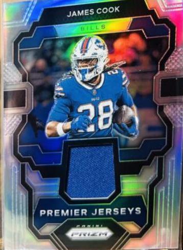 James Cook #PJ-JC Football Cards 2023 Panini Prizm Premier Jerseys