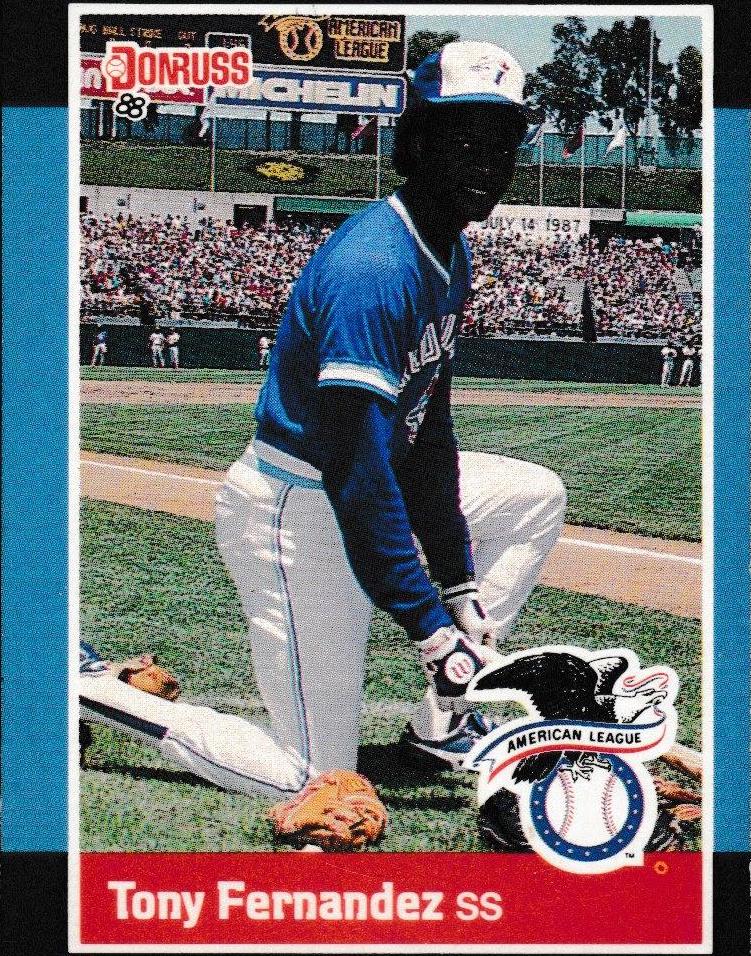 Tony Fernandez #25 #25 Baseball Cards 1988 Panini Donruss All Stars
