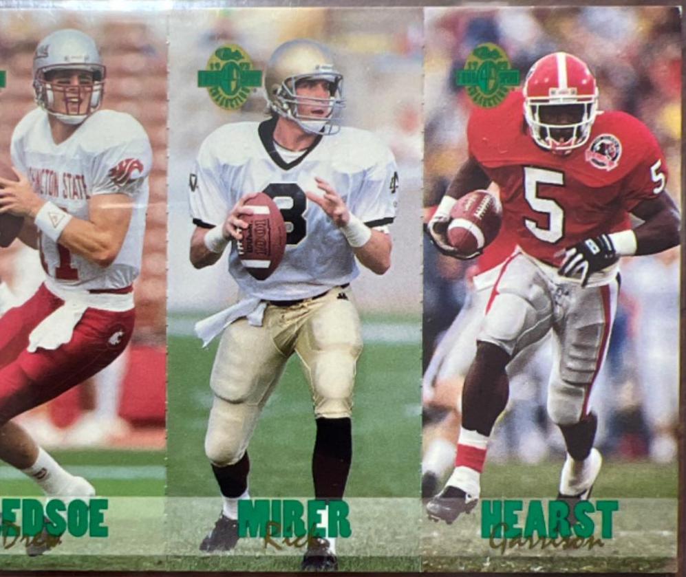 Drew Bledsoe, Rick Mirer, Garrison Hearst #TC2 Football Cards 1993 Classic Four Sport