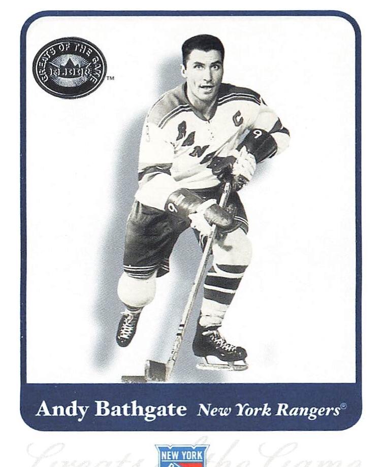Andy Bathgate #65 2001 Fleer Greats Of The Game Hockey