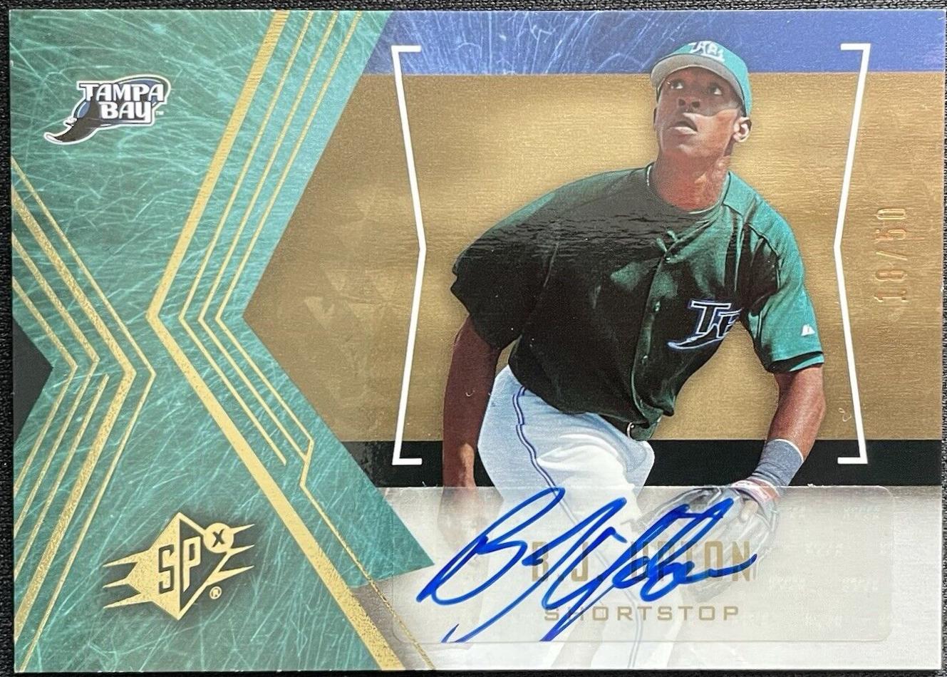 B.J. Upton #7 Baseball Cards 2005 Spx Signature