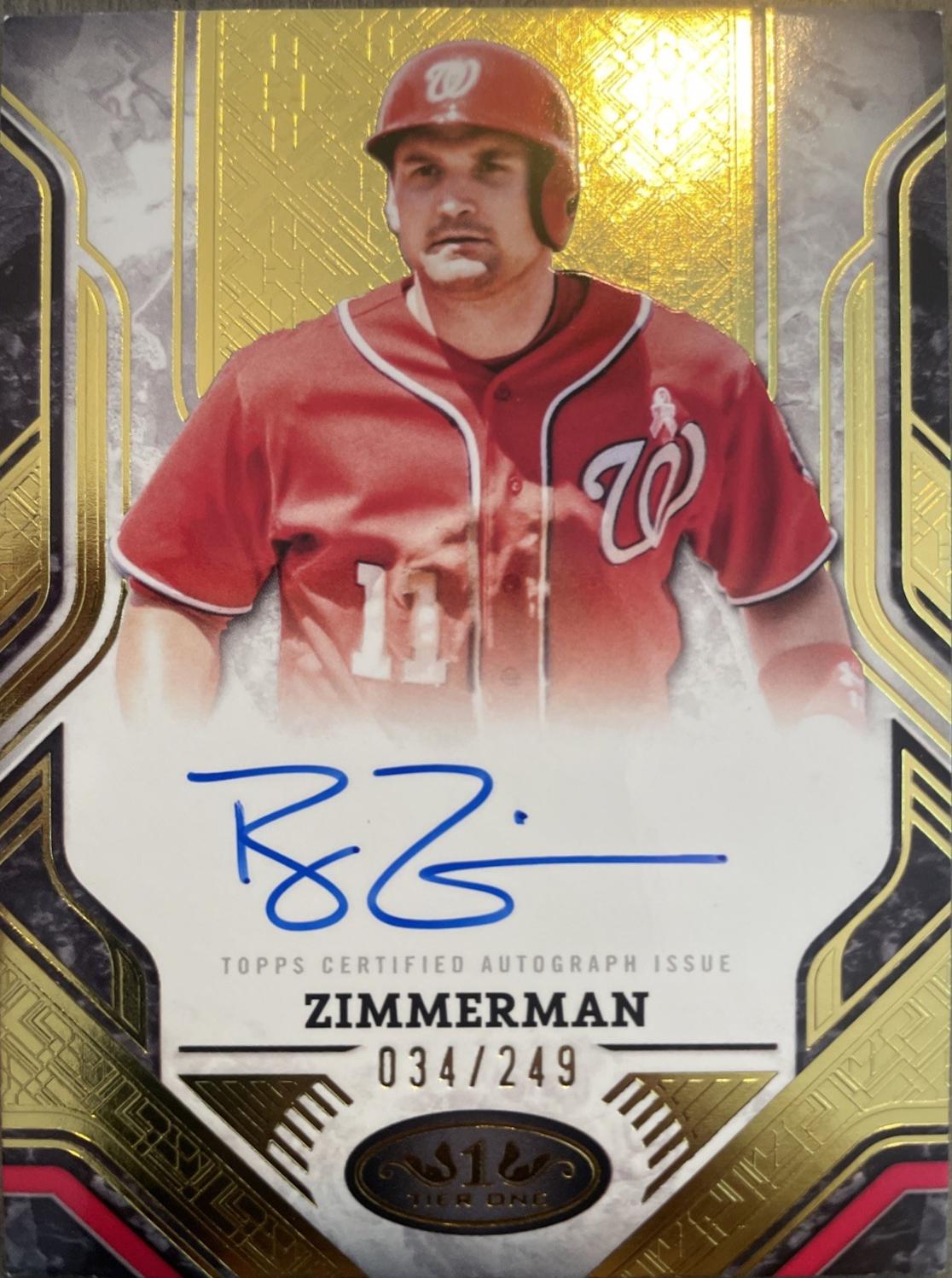 Ryan Zimmerman #PPA-RZ 2025 Topps Tier One Prime Performers Autograph Baseball