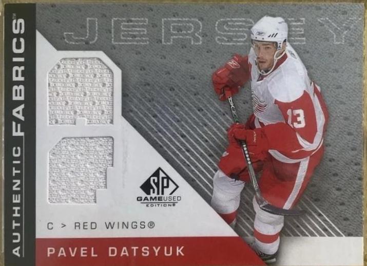 Pavel Datsyuk #AF-PD Hockey Cards 2007 SP Game Used Authentic Fabrics