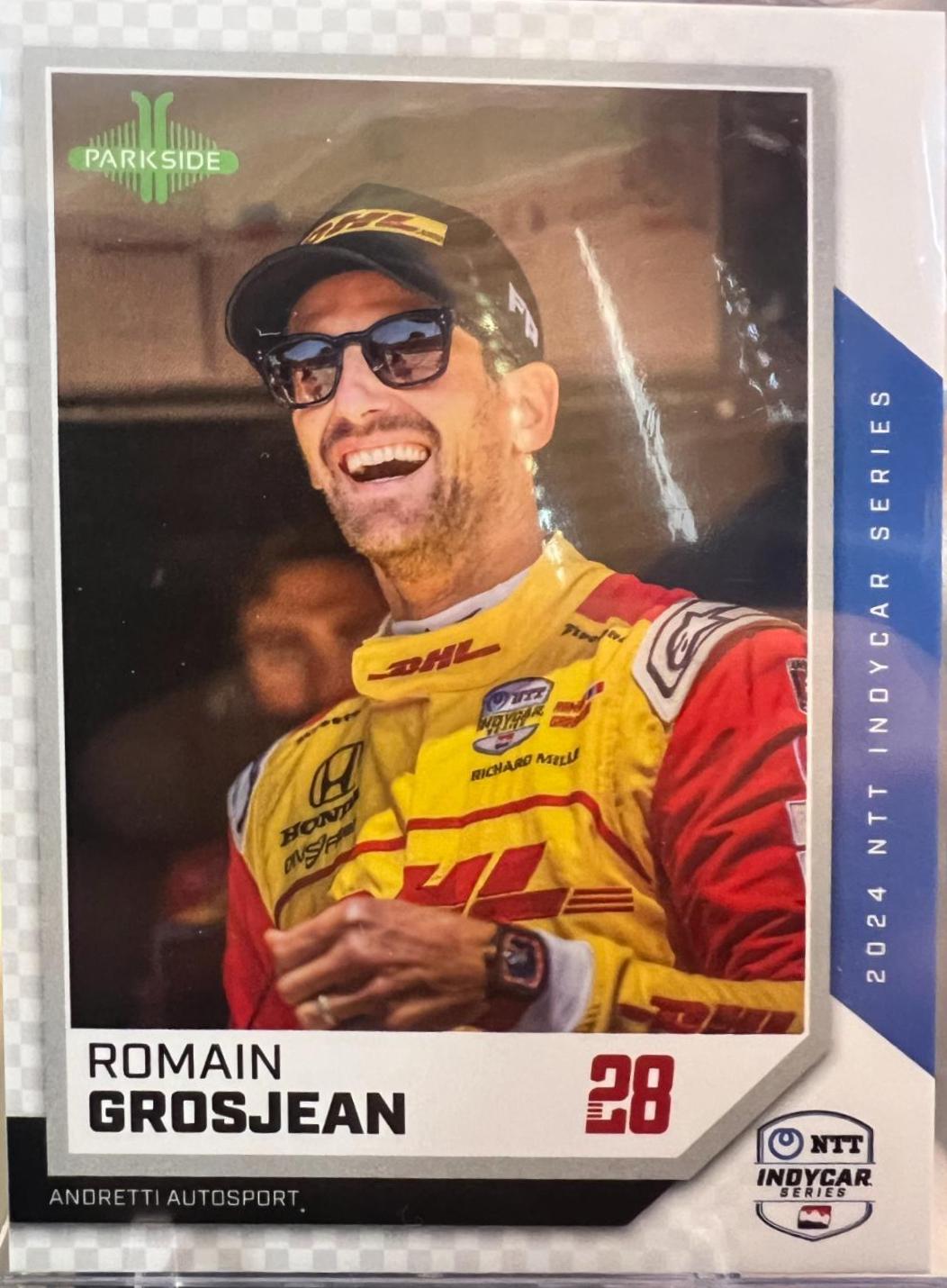 Romain Grosjean #25 Racing Cards 2024 Parkside NTT IndyCar