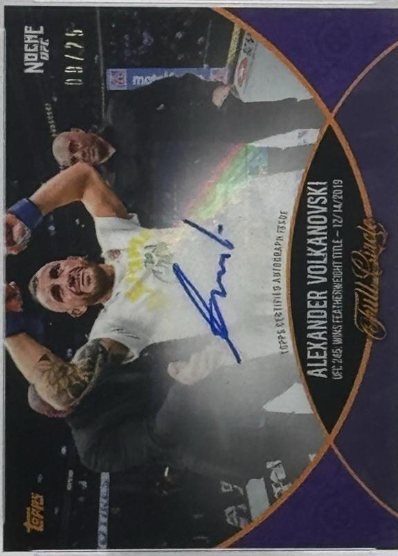 Alexander Volkanovski #11 Ufc Cards 2024 Topps Noche UFC Full Circle Autographs Purple