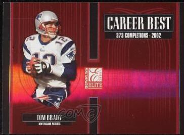 Tom Brady #CB-45 -0034/1000 Football Cards 2005 Panini Donruss Elite Career Best