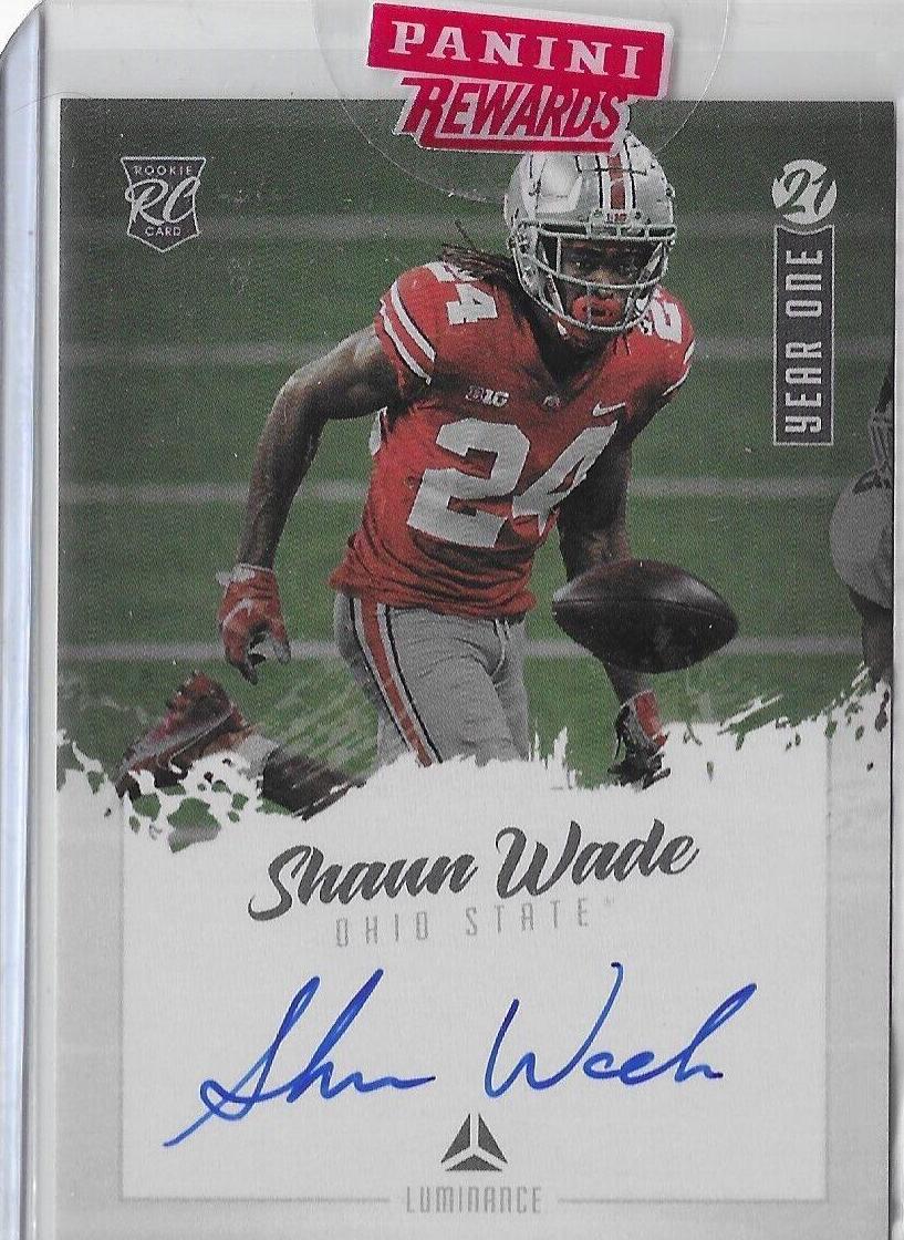 Shaun Wade #YO-SW Football Cards 2021 Panini Luminance Year One Signatures