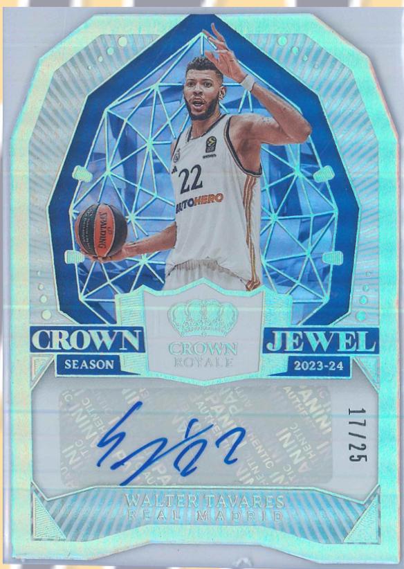 Walter Tavares #12 2023 Panini Crown Royale Euroleague Crown Jewel Signature Basketball