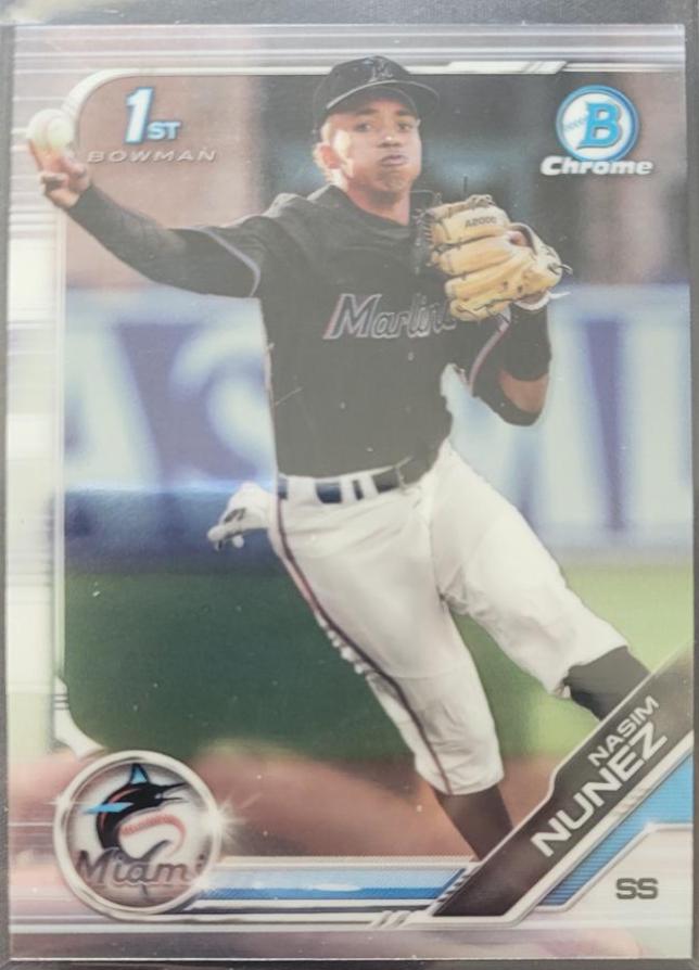 Nasim Nunez #BDC-141 Baseball Cards 2019 Bowman Draft Chrome