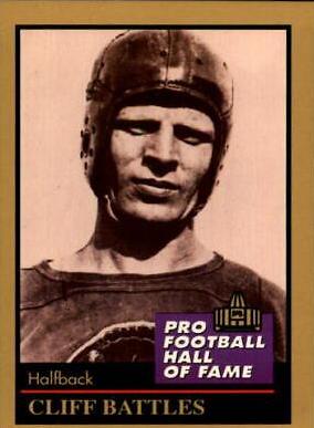 Cliff Battles #6 Football Cards 1991 Enor Pro HOF