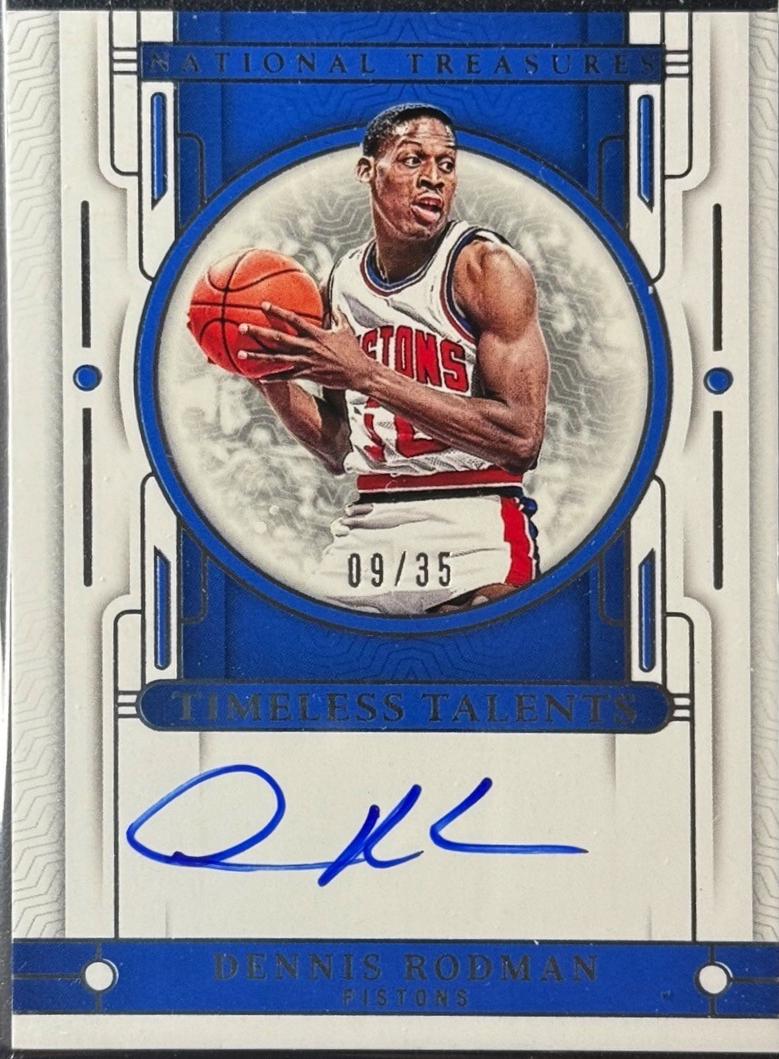 Dennis Rodman #26 Basketball Cards 2023 Panini National Treasures Timeless Talents Signatures