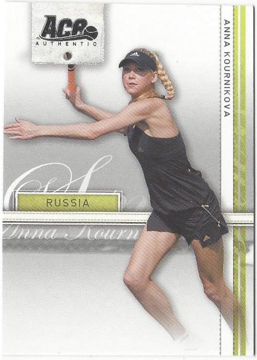 Anna Kournikova #7 Tennis Cards 2007 Ace Authentic Straight Sets