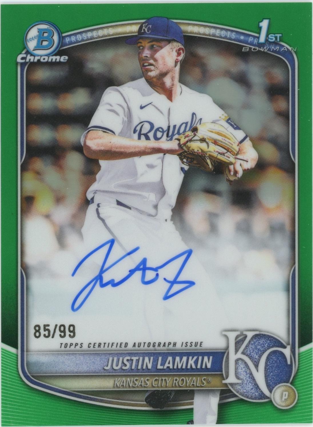 Justin Lamkin [Green Refractor] #CPA-JLA