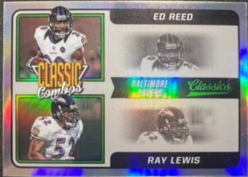 Ed Reed & Ray Lewis #CC-EA Football Cards 2021 Panini Classics Combos