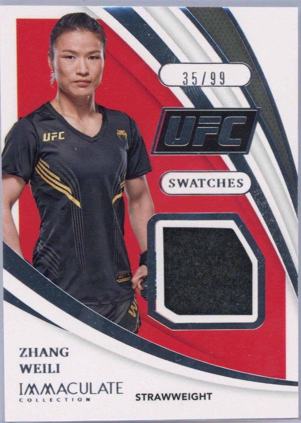Zhang Weili #S-ZWL Ufc Cards 2021 Panini Immaculate UFC Swatches