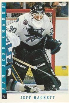 jeff hackett #38 Hockey Cards 1993 Score