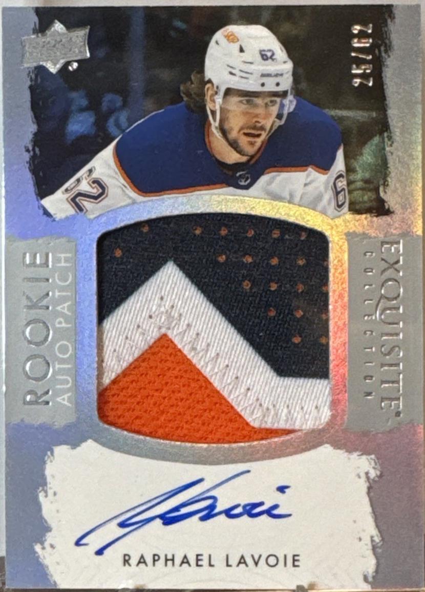 Raphael Lavoie #EC-RL 2023 Upper Deck The Cup Exquisite Collection Rookie Auto Patch Hockey