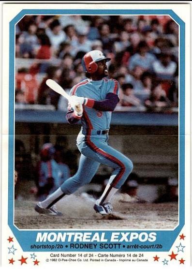 Rodney Scott #14 Baseball Cards 1982 O Pee Chee Posters