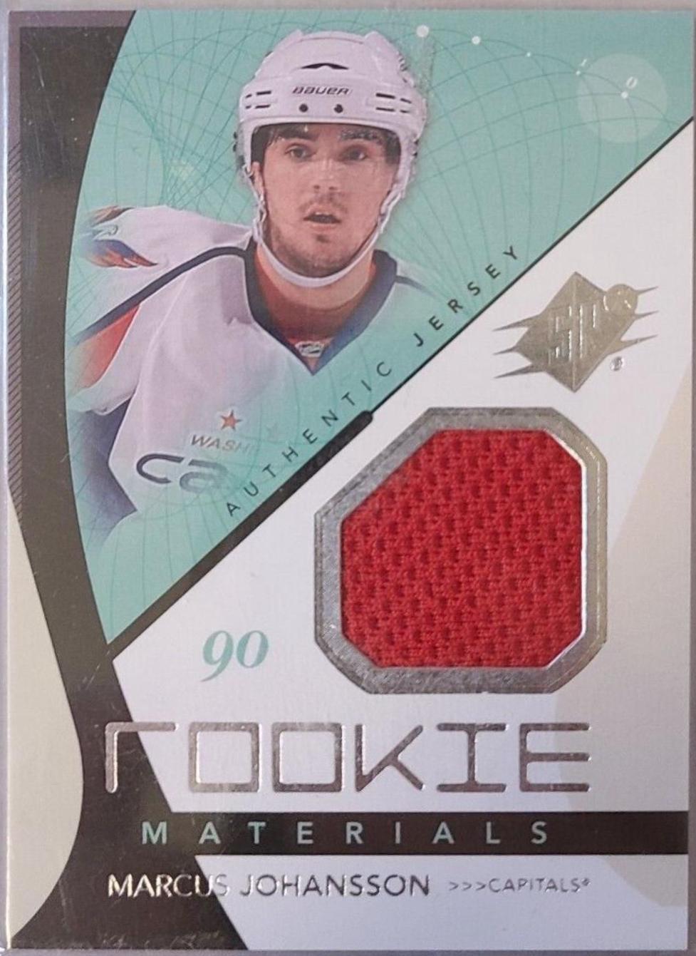 Marcus Johansson #RM-MJ Hockey Cards 2010 SPx Rookie Materials
