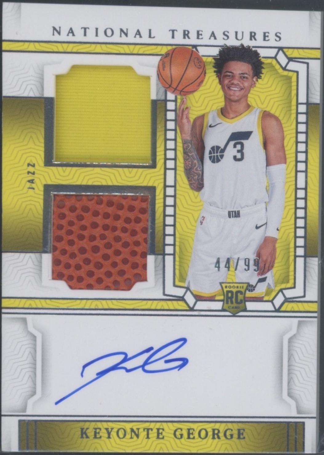 Keyonte George #RMD-KGE 2023 Panini National Treasures Rookie Materials Autographs Dual Basketball