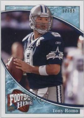 Tony Romo #33 Football Cards 2009 Upper Deck Heroes