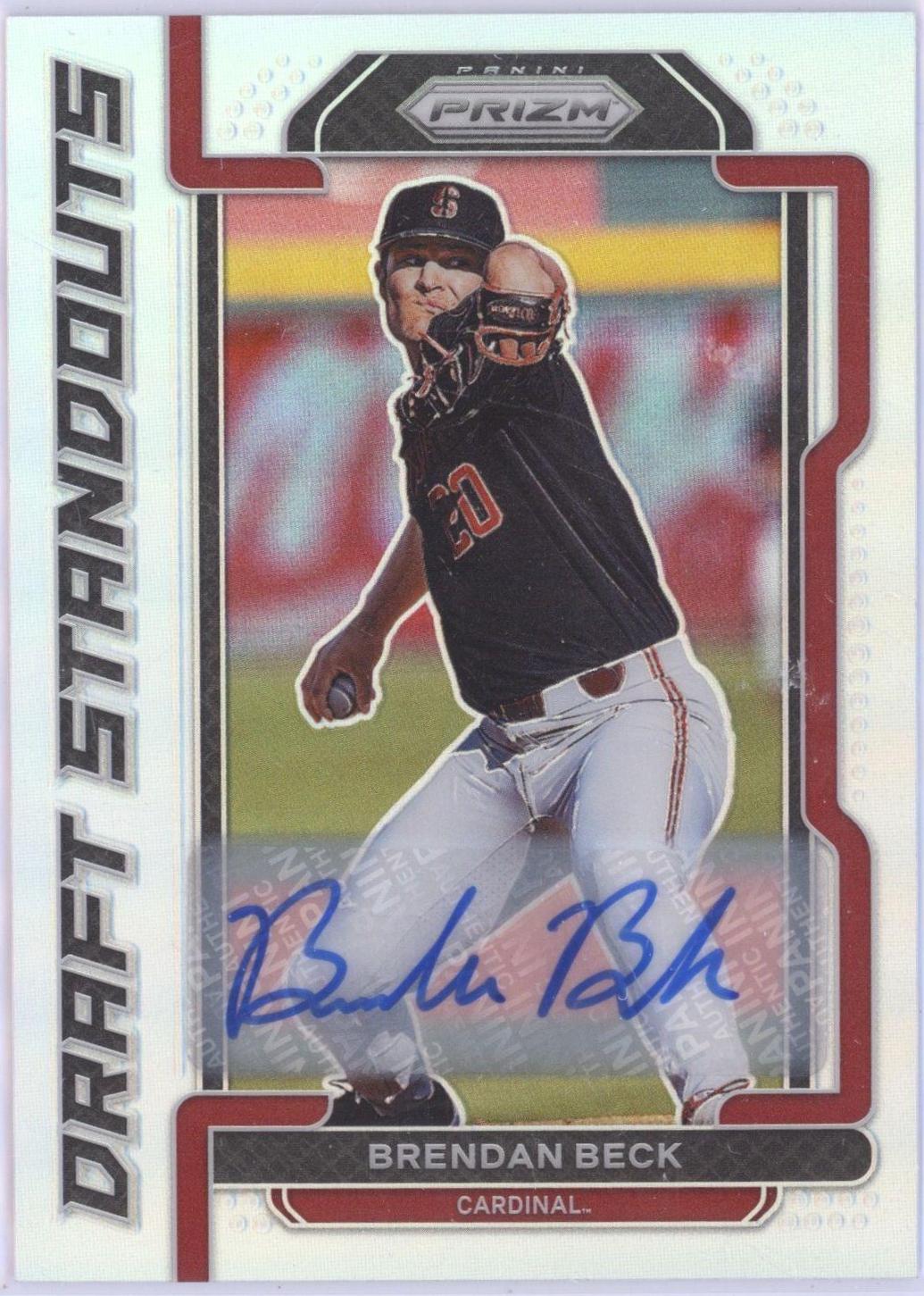Brendan Beck #DS-BB Baseball Cards 2021 Panini Prizm Draft Picks Standouts