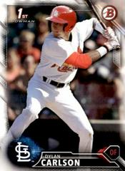 Dylan Carlson [Chrome] #BDC-3 Baseball Cards 2016 Bowman Draft Prices