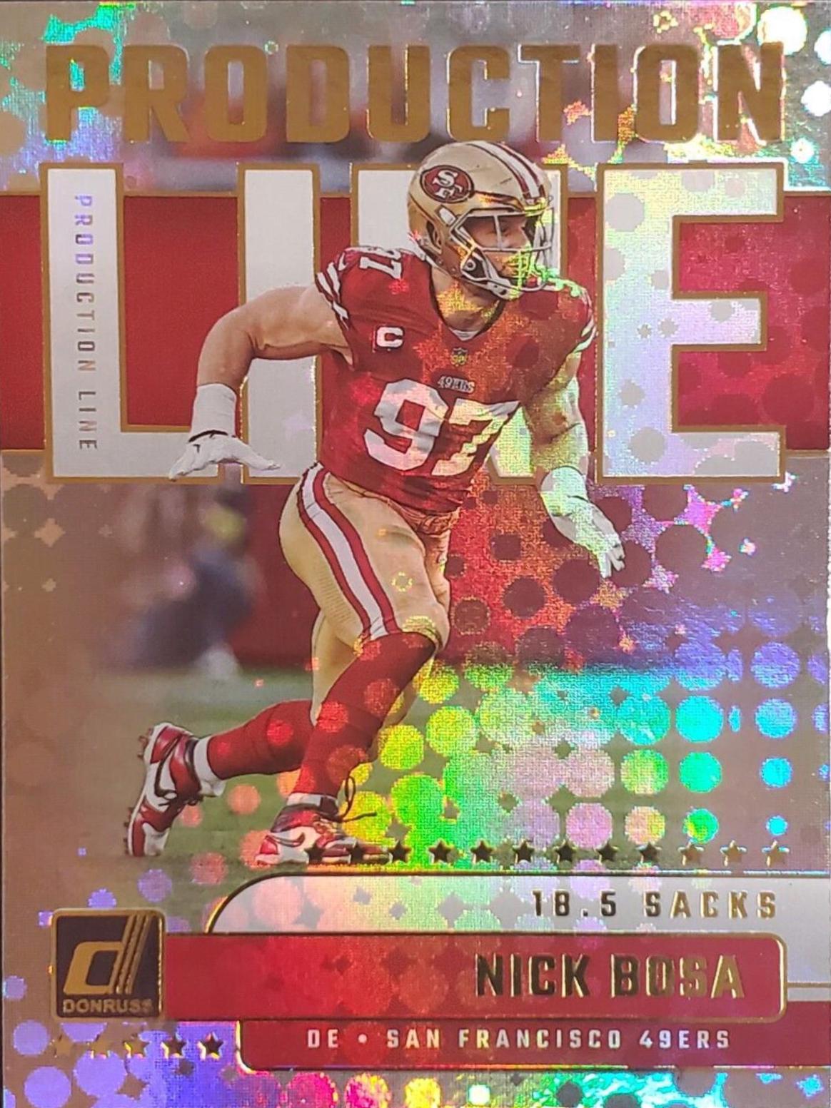 Nick Bosa #PDL-16 Football Cards 2023 Panini Donruss Production Line