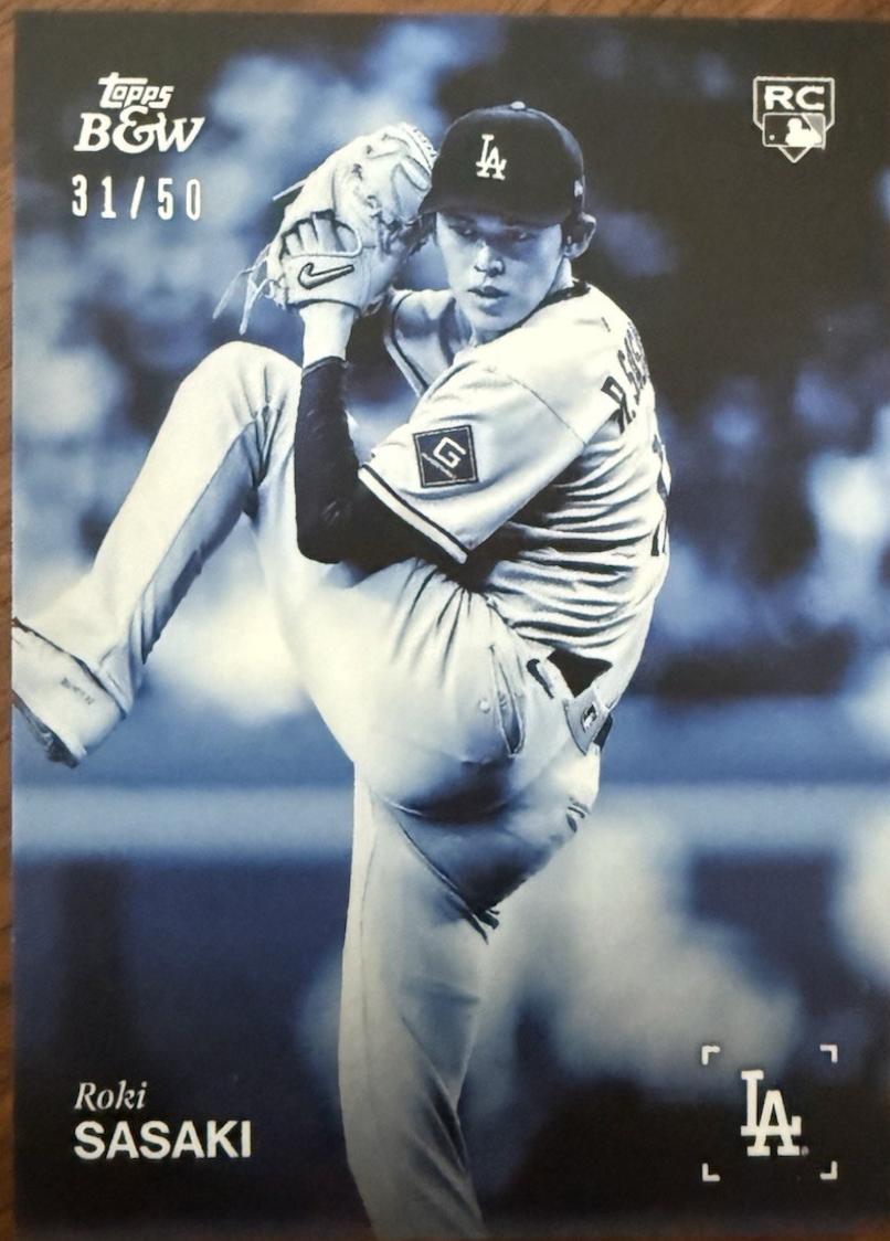 Roki Sasaki [Blue] #112 Prices | 2025 Topps Black and White