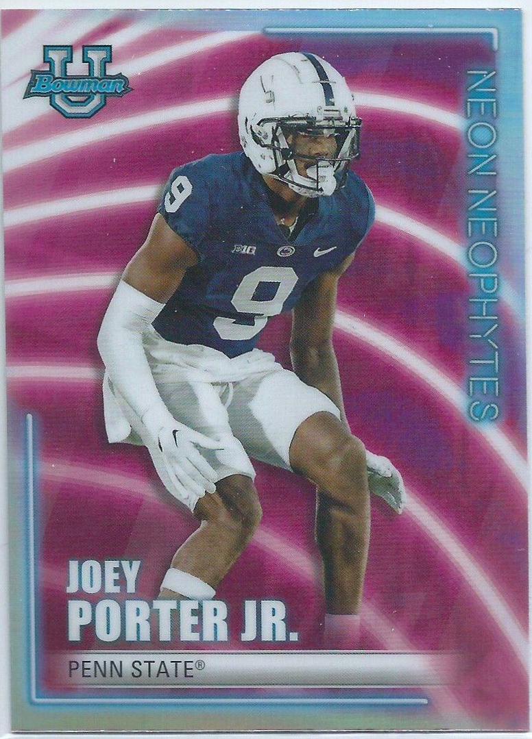 Joey Porter Jr. #NN-16 Football Cards 2022 Bowman's Best University Neon Neophytes