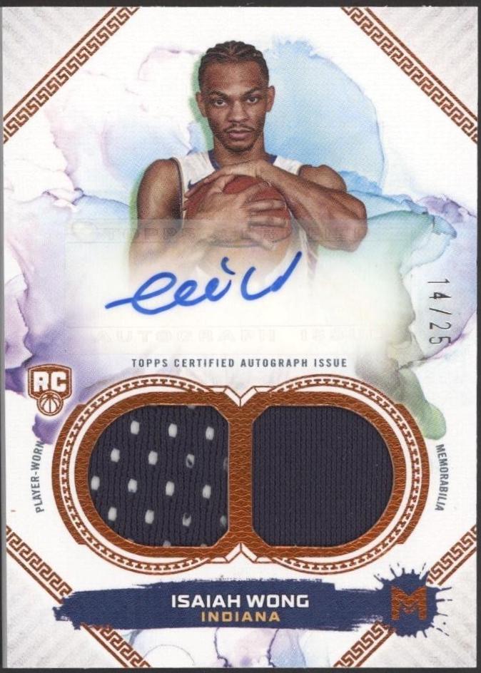 Isaiah Wong [Cadmium Orange Rookie Relic Autograph] #104