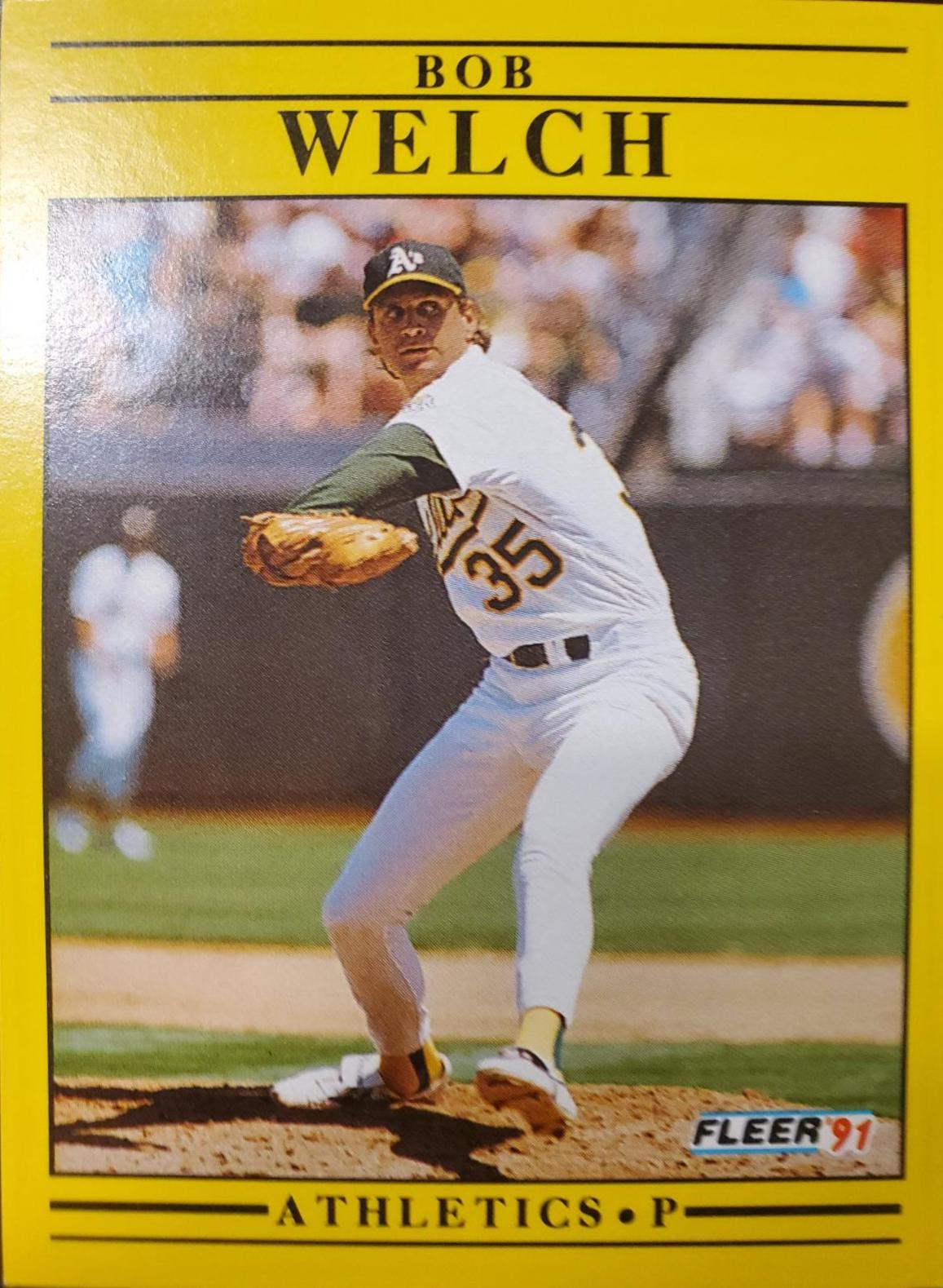 Bob Welch #27 Baseball Cards 1991 Fleer