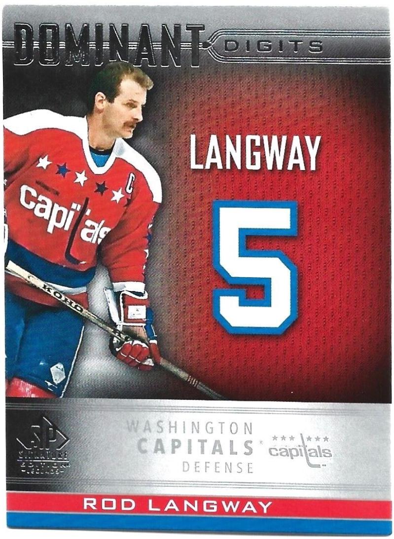 Rod Langway #DD-13 Hockey Cards 2020 SP Signature Edition Legends Dominant Digits