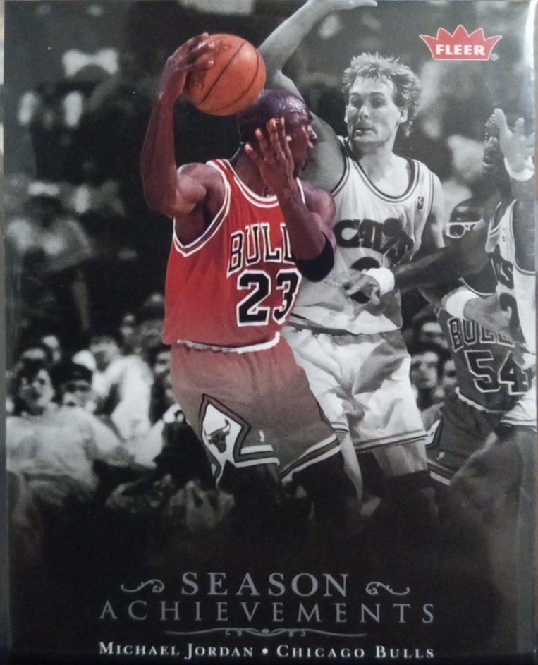 Michael Jordan #SH29 Basketball Cards 2007 Fleer Jordan Box Set Season Achievements