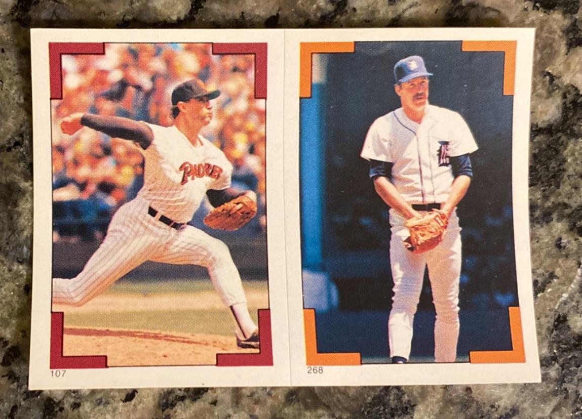 Rich Gossage, Jack Morris #107 / 268 Baseball Cards 1986 Topps Stickers