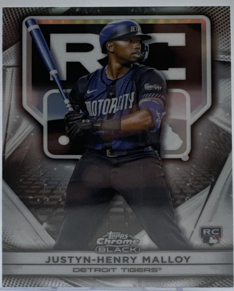 Justyn-Henry Malloy #42 Baseball Cards 2025 Topps Chrome Black Rookie Design Variation
