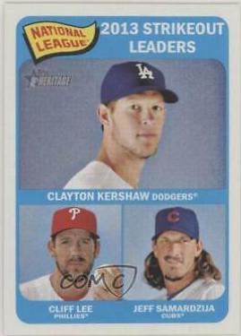 Clayton Kershaw, Cliff Lee, Jeff Samardzija #12 Baseball Cards 2014 Topps Heritage