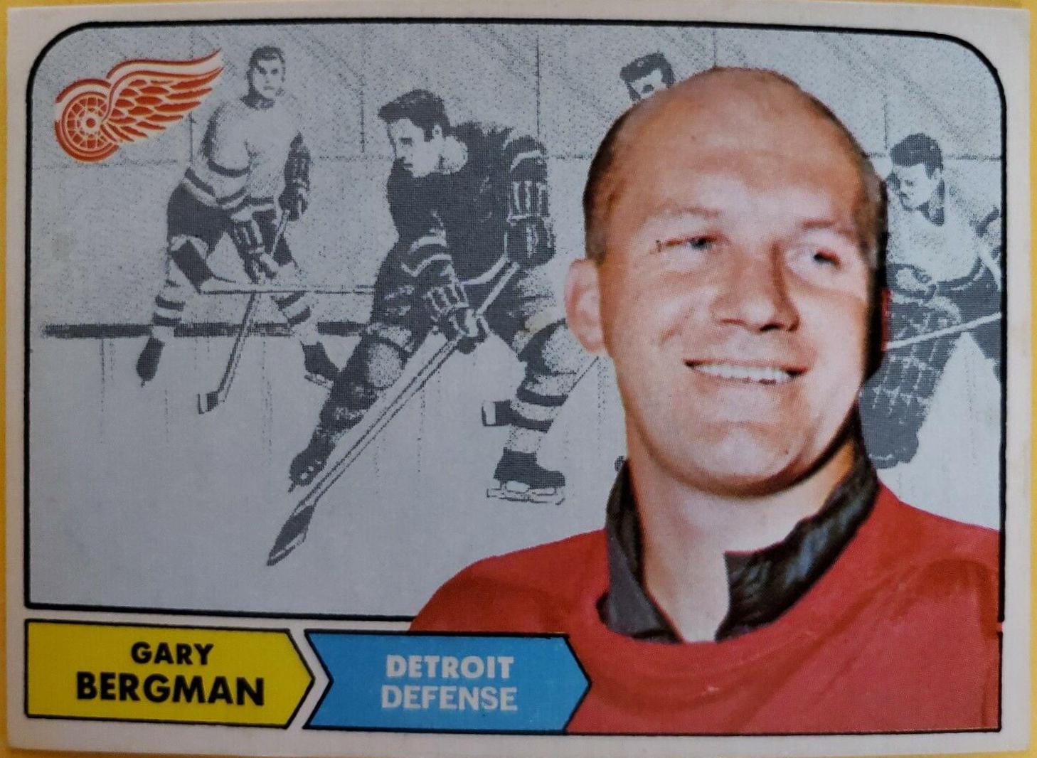 Gary Bergman #25 Hockey Cards 1968 O-Pee-Chee