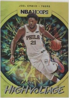 Joel Embiid #17 Basketball Cards 2019 Panini Hoops High Voltage