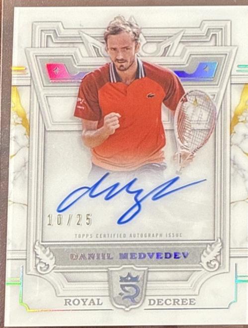 Daniil Medvedev #RD-DM Tennis Cards 2024 Topps Royalty Royal Decree Autograph