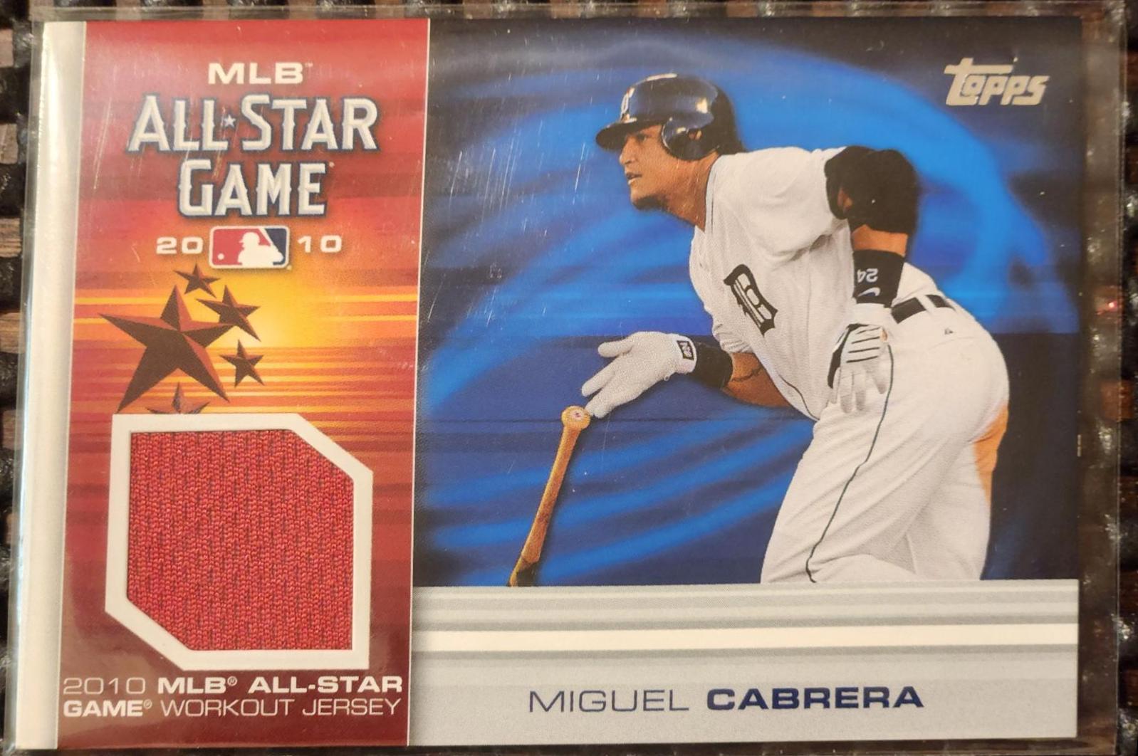 Miguel Cabrera #AS-MC Baseball Cards 2010 Topps Update All Star Stitches