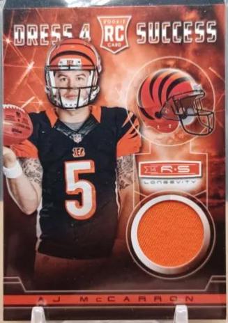 Aj Mccarron #DS-AJ Football Cards 2014 Panini Rookies & Stars Dress for Success Material